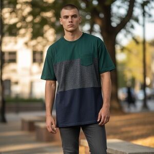 Men’s Shirt Tri-Panel Pocket Tee by George XL/XG